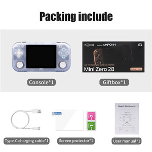 Nieuwe Mini Nul 28 V2 Handheld Game Console Android <span class=keywords><strong>Linux</strong></span> Dual Systeem, Kan Worden Uitgebreid Tot 512Gb, Psp, N64 En Andere Emulators, Game - Product Image 2