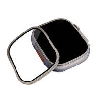2 pièces pour Apple Watch Ultra 8/9/10 Series Ultra 1/2, étui de protection d'écran 49mm, verre trempé 9H + cadre en alliage de titane