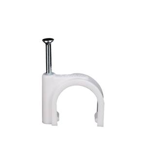 Clip de fil de clou en acier rond 6mm Wire Mesh Fixed Clip Buckle Tube Clip Noir et Blanc - Product Image 6