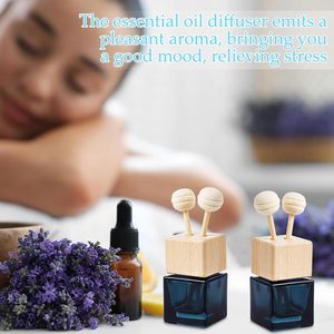 8ml Glass Car Air Freshener <strong>Vent</strong> <strong>Clip</strong> Empty Essential Oil <strong>Diffuser</strong> Bottle Auto Glass Perfume <strong>Diffuser</strong> with <strong>Vent</strong> <strong>Clip</strong> Wooden Cap - Product Image 6