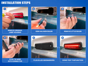 4 Uds. Lente transparente ámbar/rojo LED señal de giro luz de posición lateral para <span class=keywords><strong>Ford</strong></span> Bronco1978-1979 Econoline Van 1975 ~ <span class=keywords><strong>1991</strong></span> - Product Image 5