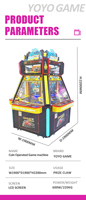 Machine de jeu d'arcade Gold Rush Coin Pusher de haute qualité, avec jeu de pousse-pièces et fonction de rédemption de billets de loterie, à retour sur investissement élevé