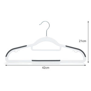 Heavy Duty Dry Wet Kleiderbügel Großhandel Kunststoff Kleiderbügel 50er Pack mit rutsch festen Pads - Product Image 3