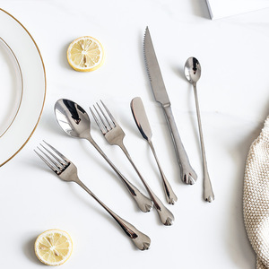 Hiện đại gương đánh bóng thiết lập dao kéo nước thả gương ánh sáng đuôi bữa ăn chính dao ngã ba trà bánh ngã ba trái cây ngã ba salad ngã ba - Product Image 1