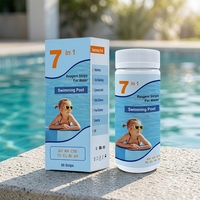 Bandelettes de test de chlore et de pH multifonctionnelles 7 en 1 pour piscine et spa