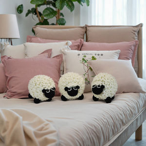 Ovejas tierra hecha a mano bordada felpa algodón orgánico Adorable respetuoso con el medio ambiente alivio del estrés juguete regalo perfecto para cualquier edad Piggy Bag - Product Image 5