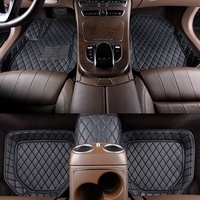 Ensemble complet de tapis de sol de voiture 7D en diamant, ajustement parfait, double couche, cuir PVC, bobine 5D, tapis de voiture, tapis de sol de voiture