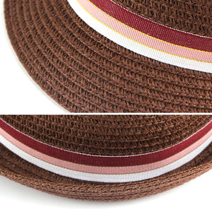 여자 남자 UPF 50 + 밀짚 페도라 모자 패키지 짧은 챙 롤업 트릴비 모자 파나마 여름 해변 태양 모자 - Product Image 6