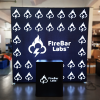 Support de toile tendue LED pour stand pop-up, toile de fond d'exposition, toile de fond de salon professionnel, écran LED, boîte à lumière rétroéclairée LED