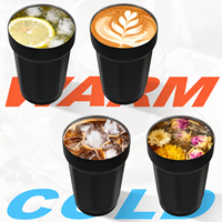 Botol Minum Portabel Anti Bocor Terisolasi, Tumbler Teh & Kopi Stainless Steel Vacuum Insulated dengan Tutup dan Tali Pegangan