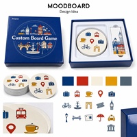Chasse au trésor en ville, jeu de cartes rond pour 2 à 6 joueurs - Jeu de société éducatif et stratégique avec des tuiles de ville hexagonales
