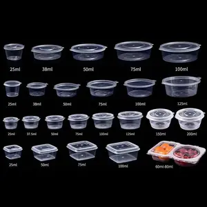 Microwave Freshware reusable various sizes black round pp plastic meal prep Bowls dipping cup