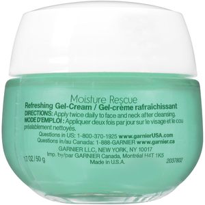 Garnier SkinActive Moisture Rescue Gel-Crema Refrescante 1,7 Oz (50g) Paquete de 1 para Cremas faciales normales/combinadas sin aceite para la piel - Product Image 1