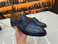 Chaussures habillées en cuir véritable pour hommes, style britannique, grandes tailles, avec boucle, pour le bureau, élégantes et tendance