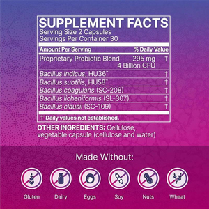 In Stock & Hot-Selling Probiotic Capsules-<b>10</b> <b>Billion</b> CFU 60 Capsules Immune & Gut Health Support - Product Image 4