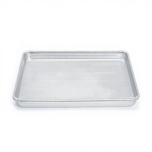 Vendita calda eco-friendly 3003 in lega di alluminio <span class=keywords><strong>mezza</strong></span> teglie perforate per Pizza torta di pane di essiccazione per uso domestico - Product Image 1