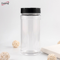 Bouteille en plastique PET pour épices de 100 ml, 150 ml, 200 ml, pot d'emballage pour assaisonnements avec couvercle saupoudreur de sel