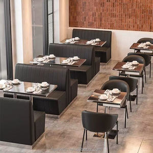 Juego de Mesas y Sillas de Acero Inoxidable Moderno de Lujo Ligero para Restaurantes, Hoteles, Comedores Escolares, Cafeterías, Bares, Sofás, Ecológico y Duradero - Product Image 3