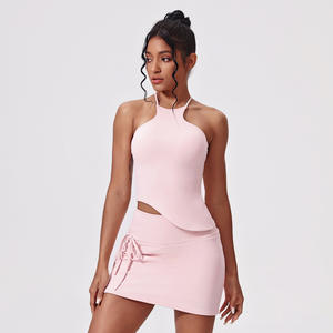 DCK-965 Design Modische Rock-Sets Frauen <span class=keywords><strong>2</strong></span>-teilige Outfits Luxus Sexy Club Blends chutz mit Taschen Tennis Wear Rock Set - Product Image 2