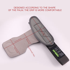 Triple kulit Angkat Berat tali pergelangan tangan Anti-Slip Gym grip untuk deadlift Pull-up Powerlifting keselamatan kebugaran - Product Image 3