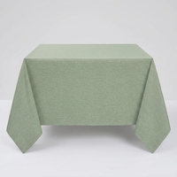 Nappe rectangulaire imperméable aspect lin, résistante aux taches, lavable, pour décoration de maison de style campagnard