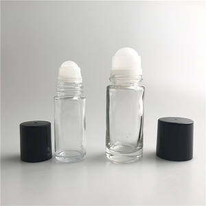 Lujo de alta calidad 30ml 50ml Botellas de vidrio de aceite esencial delicadas transparentes con bolas de rodillo - Product Image 4