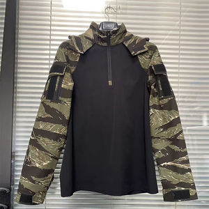 Veste tactique DF22 camouflage rayé tigre en tissu Oxford, toutes saisons, pour l'extérieur, durable, vente en gros - Product Image 3