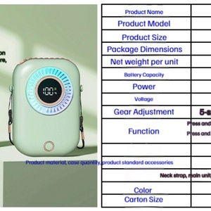 Super Easy Hands-Free Hanging <b>Neck</b> Fan with Lanyard, Quiet Turbine Cooling Fan for Outdoor & Travel - Product Image 5