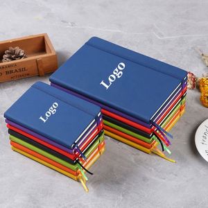 Wholesale Promotional Gifts Custom Size A6 A5 <b>Spiral</b> <b>Bound</b> PU Leather <b>Notebook</b> with Elastic Strap Printed Brand Diary - Product Image 1