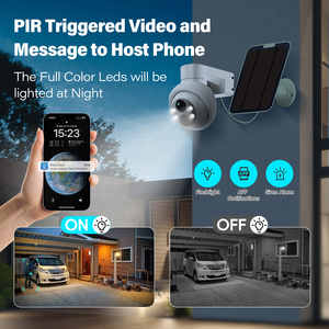 Ngoài trời 4G không dây ống kính kép Camera an ninh 4MP năng lượng mặt trời Powered an ninh nhà hệ thống báo động Dome CMOS đám mây 1 năm UBOX ứng dụng - Product Image 6