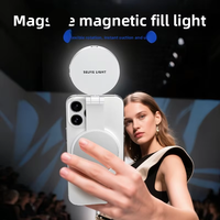 Lampe d'appoint magnétique à intensité réglable pour téléphone, idéale pour le streaming en direct, lumière de beauté portable, support de téléphone, lumière selfie, miroir LED de poche