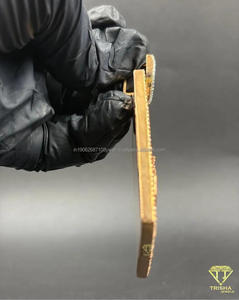 Colgante Rectangular Personalizado con Nombre, Chapado en Plata de Ley 925 con Diamantes Cultivados en Laboratorio VVS, Joyería Hip Hop - Product Image 5