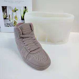 Customized wholesale handmade air ship shoe 23 cm size 3D sneaker mold silicone candle shoe mold