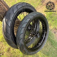 Ensemble roue et pneu Supermoto Surron Ultra Bee 17 pouces noir haute performance, pièces de modification CNC pour moto électrique tout-terrain