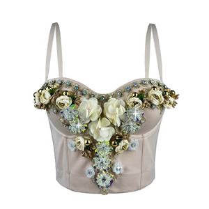 Nouvel Arrivage : Lingerie Sexy Luxueuse pour Femme avec Strass 3D en Forme de Fleur, Perles et Corset à Baleines Extérieures, Idéale pour les Soirées, En Stock - Product Image 4