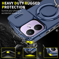 Étui pour Redmi Note 17 Pro avec cache-caméra coulissant, coque de téléphone antichoc pour Xiaomi Redmi Note 15 Pro Plus Note 14 5G 13 Pro