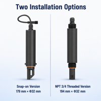 Sonde de turbidité numérique laser 860 nm 0-100 NTU NPT 3/4 fileté ou à fixation rapide pour instruments de test et d'analyse de la qualité de l'eau