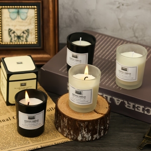 Tarro de cristal con fragancia de aroma de lujo OEM para Soja Kaars/Vela De Soja/Candelas Diwali vacaciones meditación velas perfumadas personalizadas - Product Image 4