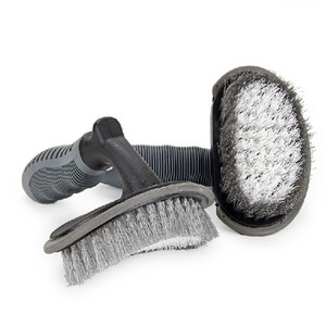 Cepillo para Neumáticos de Coche Chongteng con Mango Curvo, Agarre Antideslizante, Herramienta de Limpieza de Ruedas con Fuerte Eliminación de Manchas - Product Image 5