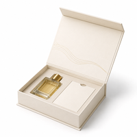 Boîte cadeau de parfum cosmétique personnalisée, emballage en carton rigide magnétique de luxe avec plateau d'insertion pour flacons de parfum