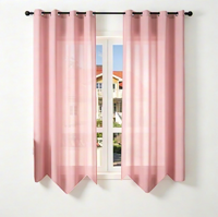 Rideaux à œillets semi-transparents de couleur unie avec motif intégral et ombrage OMD&OME