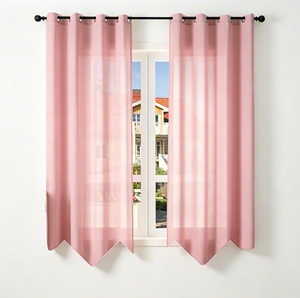 Rideaux à œillets semi-transparents de couleur unie avec motif intégral et ombrage <span class=keywords><strong>OMD</strong></span>&OME - Product Image 3