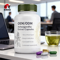 Capsules d'Ashwagandha OEM 5% 10% Withanolides GMP HALAL KOSHER Marque Privée pour le Bien-être Quotidien et le Soutien à la Résilience au Stress