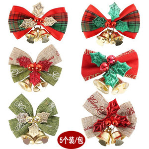 Christmas Bell Decor Bow Bell Cable <b>Ties</b> For Gift Box Sealing Xmas <b>Tree</b> Hair Accessories DIY Handmade Parts - Product Image 5