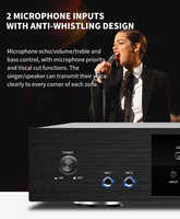 HIFI 4 Zones 8 Canaux Amplificateur 50Wx8ch LED Amplificateur Stéréo 8 Canaux Avec Enregistrement Télécommande
