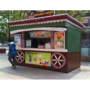 Camion de restauration de pommes de terre de Hollande, 4,8 m, en acier inoxydable, kiosque à snacks extérieur - Product Image 1
