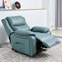 Fauteuil inclinable électrique pour personnes âgées avec massage par vibration, haut-parleur Bluetooth, siège large et inclinaison réglable