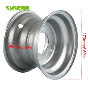 Llanta de rueda de <span class=keywords><strong>6</strong></span> <span class=keywords><strong>pulgadas</strong></span> 3 agujeros compatible con ATV Go Kart <span class=keywords><strong>Mini</strong></span> Bike Lawn Tire 145/70-<span class=keywords><strong>6</strong></span> (Plata) - Product Image 2
