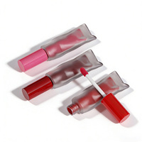 Tube de rouge à lèvres en PETG translucide givré de 7 ml, emballage cosmétique de forme unique pour rouge à lèvres et produits pour les lèvres