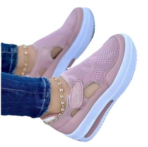 Zapatos Deportivos Casuales Antideslizantes con Suela Gruesa para Mujer, Talla Grande, Cómodos y Transpirables, Nuevos Zapatos de Malla con Plataforma Tejida a la Moda - Product Image 4